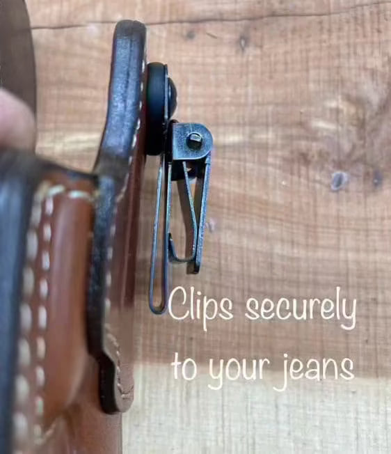 *In Stock* RH IWB for Kimber KDS9 C in Saddle Oil Finish w/Metal Belt Clip