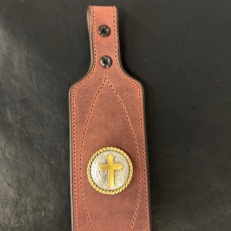 *In Stock* Big Game Rifle Sling in Genuine Weathered Oxblood Water Buffalo .308 Ammo Loops