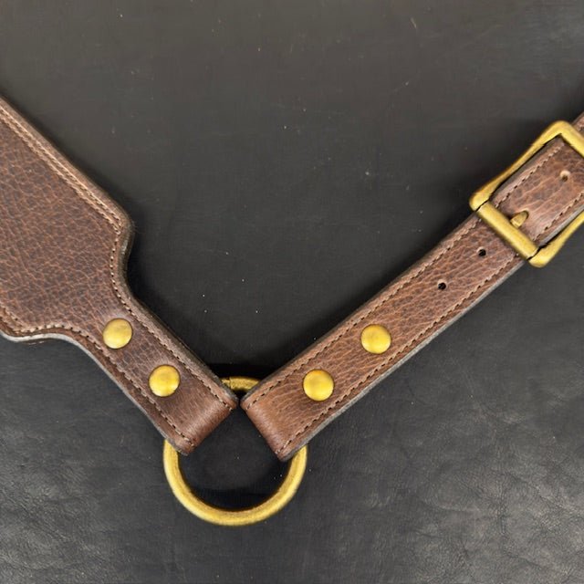 *In Stock* Leather Rifle Sling Brown American Bison Leather 44 Mag Ammo Loops