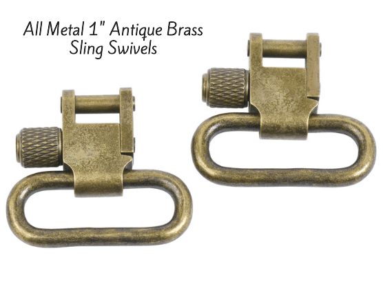 *In Stock* Leather Rifle Sling & RH Butt Cover Bundle – Black Bison Leather, .45-70 Ammo Loops