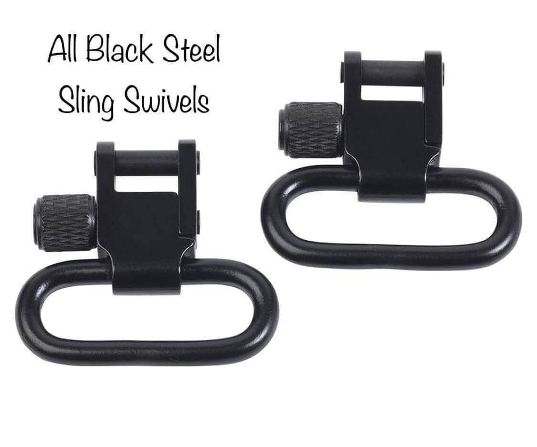 *In Stock* Leather Rifle Sling & RH Butt Cover Bundle – Black Bison Leather, .45-70 Ammo Loops