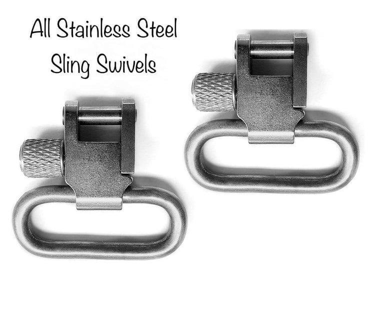 *In Stock* Leather Rifle Sling & RH Butt Cover Bundle – Black Bison Leather, .45-70 Ammo Loops