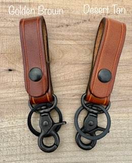 *In Stock* Premium Leather Keychain with Trigger Snap