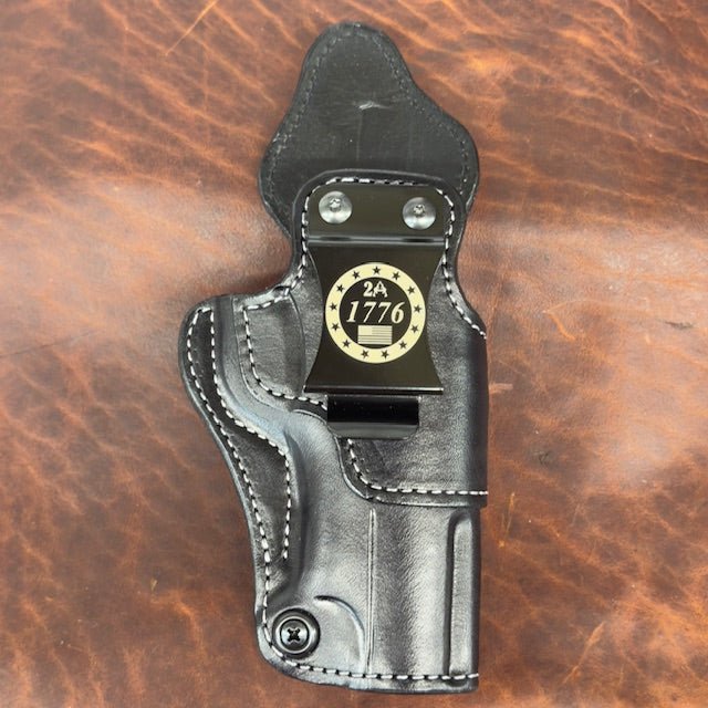 *In Stock* RH Side/LH SOB IWB Kimber KDS 9C Black w/Silver Stitch & DTOM or 2A 1776 Metal Belt Clip
