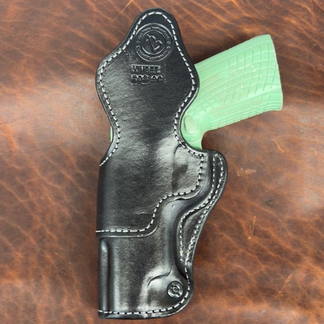 *In Stock* RH Side/LH SOB IWB Kimber KDS 9C Black w/Silver Stitch & DTOM or 2A 1776 Metal Belt Clip