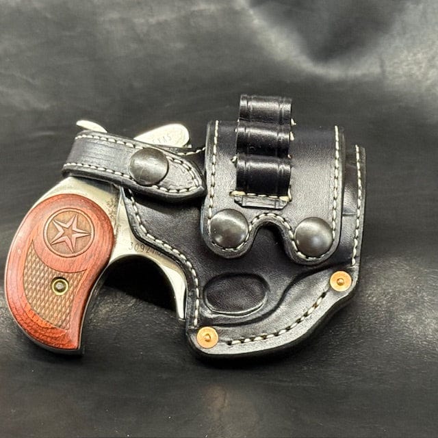*In Stock* RH Sidewinder Bandolero Bond Arms 3” .45/.410 Black w/Natural Stitch