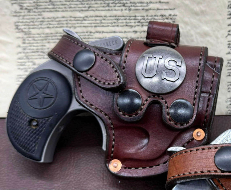 *In Stock* RH Sidewinder Holster for Bond Arms 3", 3.5", 4.25", or 6" .45 .410 U.S. Concho & 2 Ammo Loops