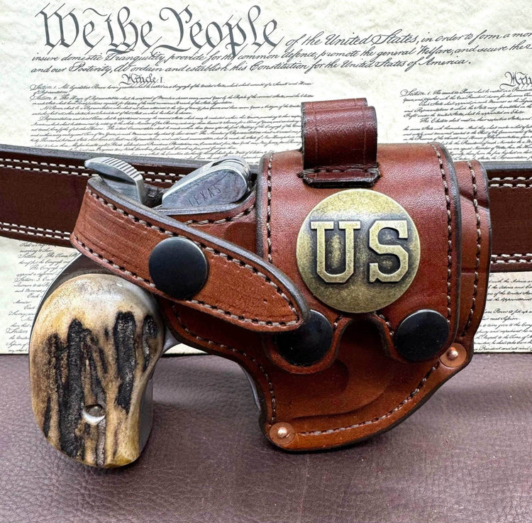 *In Stock* RH Sidewinder Holster for Bond Arms 3", 3.5", 4.25", or 6" .45 .410 U.S. Concho & 2 Ammo Loops