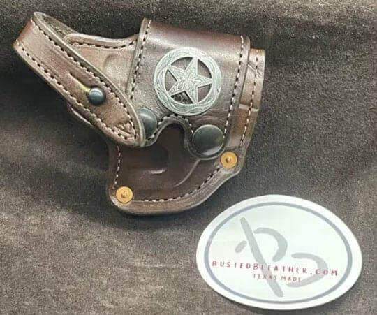 *In Stock* RH Sidewinder Bond Arms 3” Ranger Star Concho in Chocolate w/Brown Stitch
