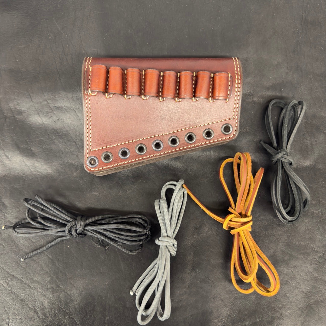 *In Stock* RH Leather Butt Cover in .44 Mag or .45-70 Govt Dark Brown w/Natural Stitch