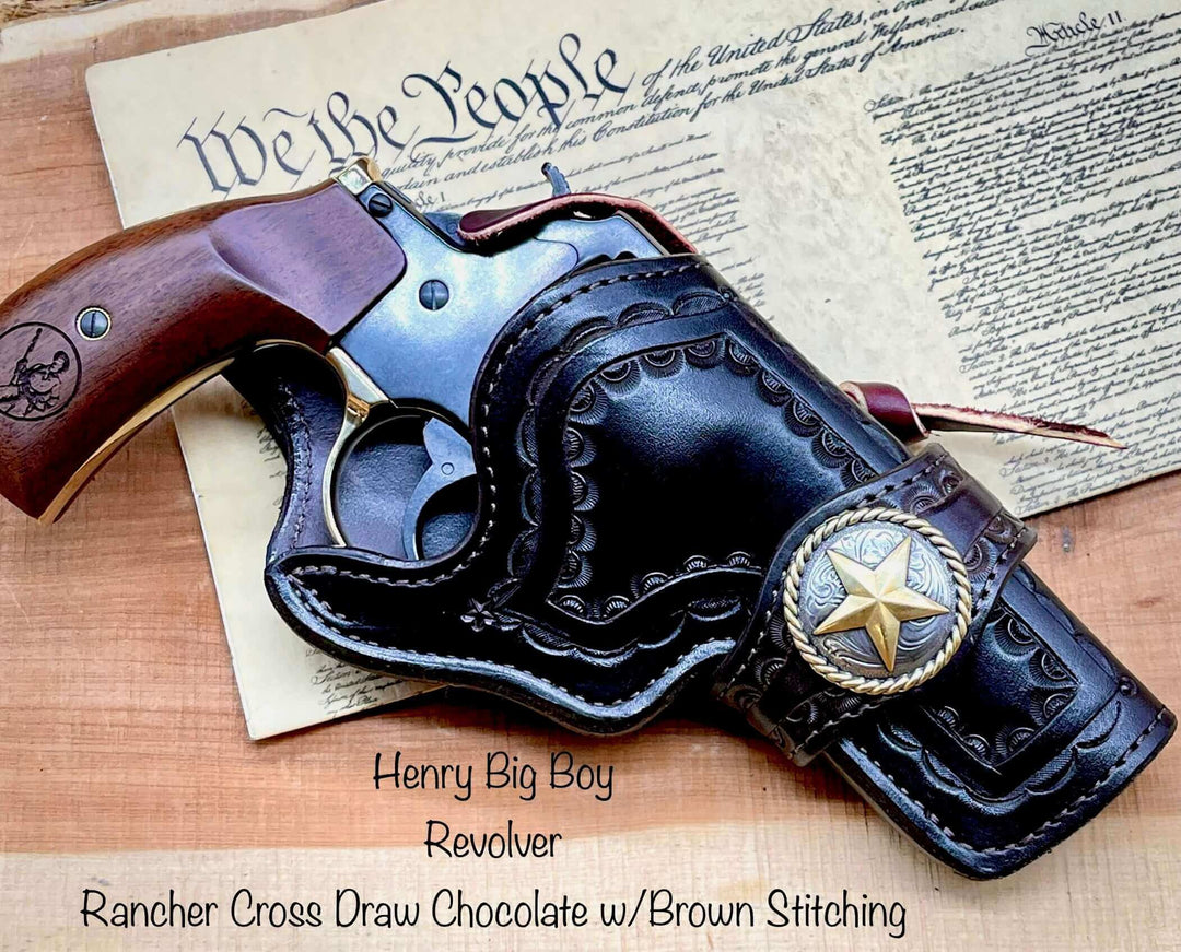 *Made to Order* LH/RH Rancher Cowboy Holster Single or Double Action Revolvers w/Concho