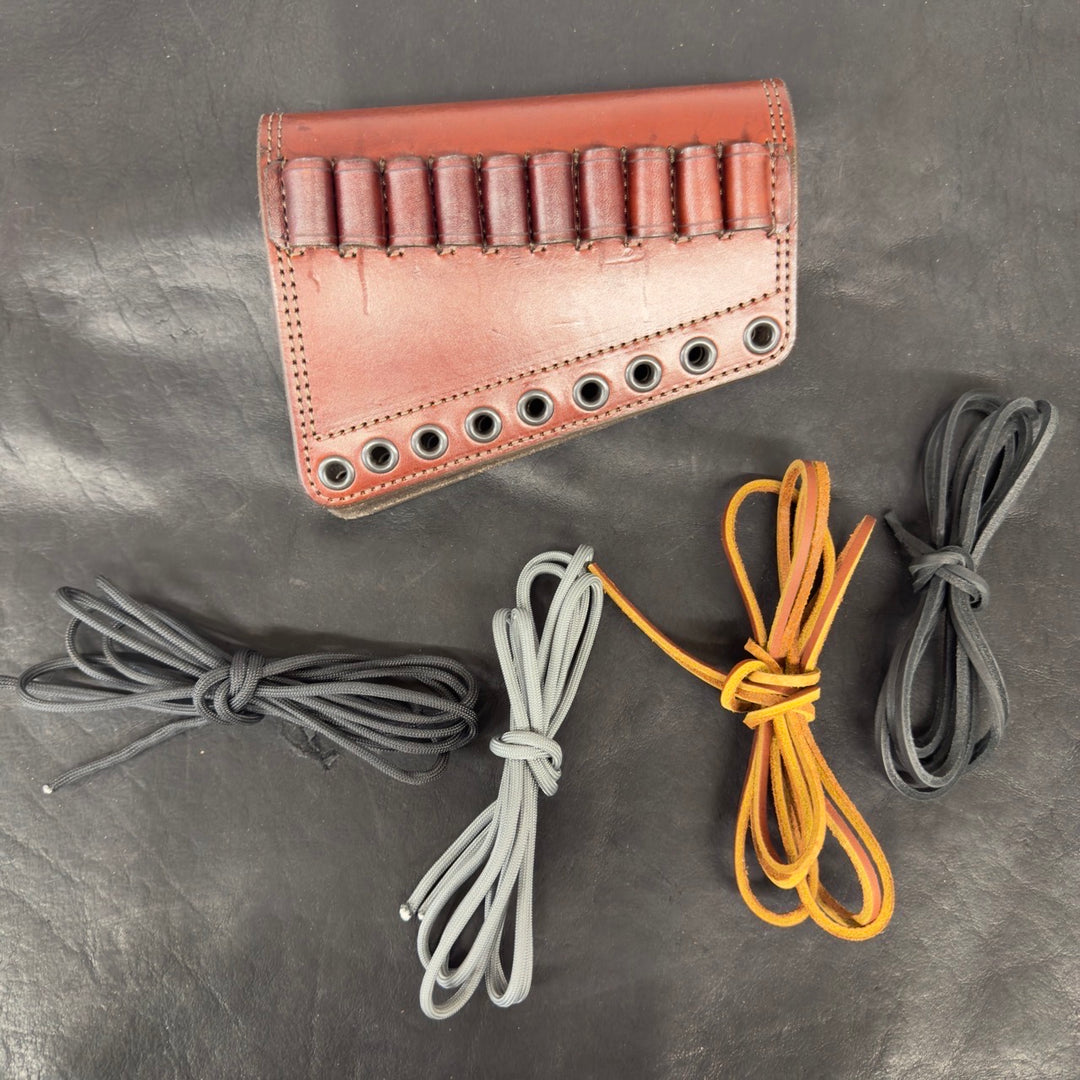 *In Stock* RH Leather Butt Cover in .44 Mag or .45-70 Govt Dark Brown w/Natural Stitch