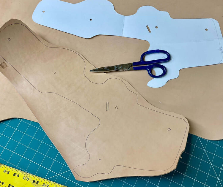 *Made to Order* LH/RH High Noon Western Holster for Large Double Action Revolvers w/Old West Tooled Border - Busted B Leather