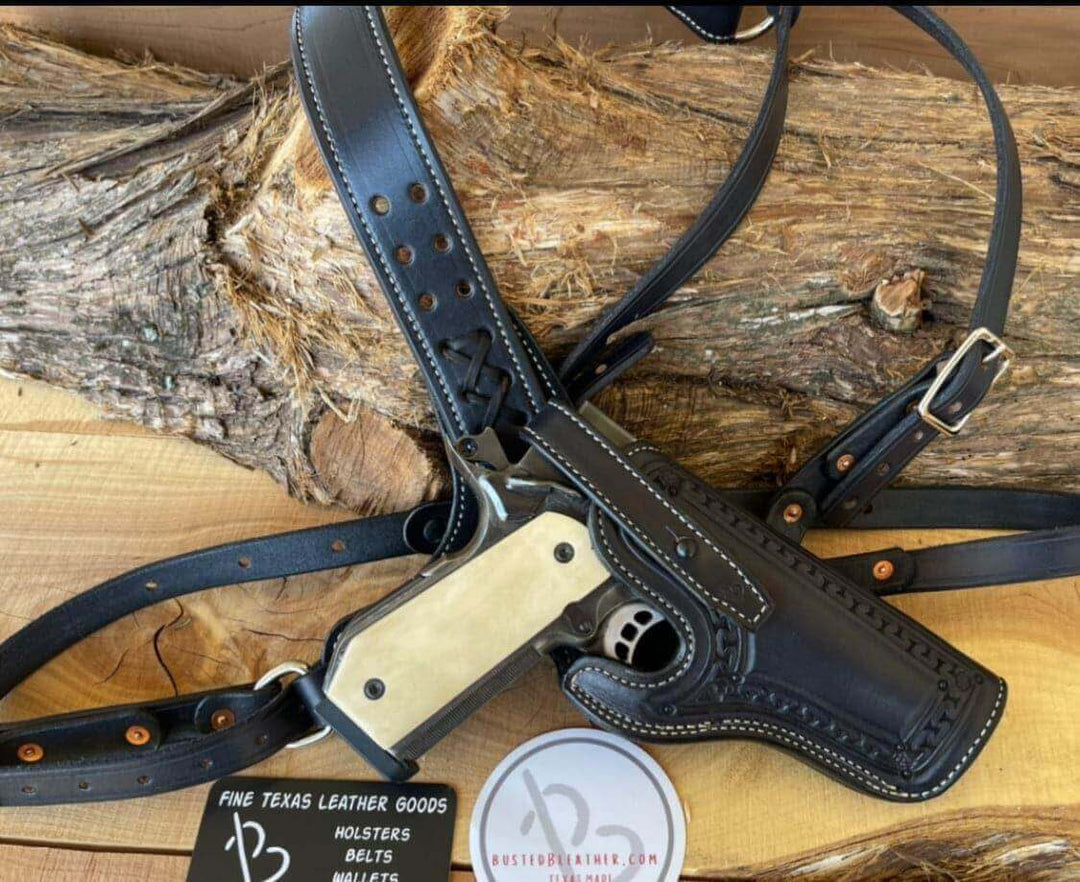 *Made to Order* "Huckleberry" Shoulder Rig-Busted B Leather