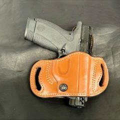 *In Stock* Belt Slide Holster S&W Bodyguard 380 2.0 Saddle Oil Finish w/Natural Stitch