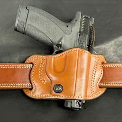 *In Stock* Belt Slide Holster S&W Bodyguard 380 2.0 Saddle Oil Finish w/Natural Stitch