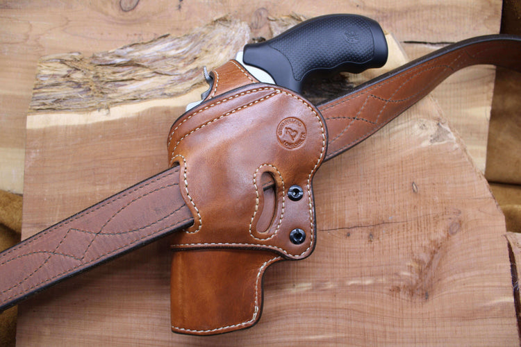 *Made to Order* LH/RH Bounty Hunter Dual Carry Position for Single or Double Action Revolvers - Busted B Leather