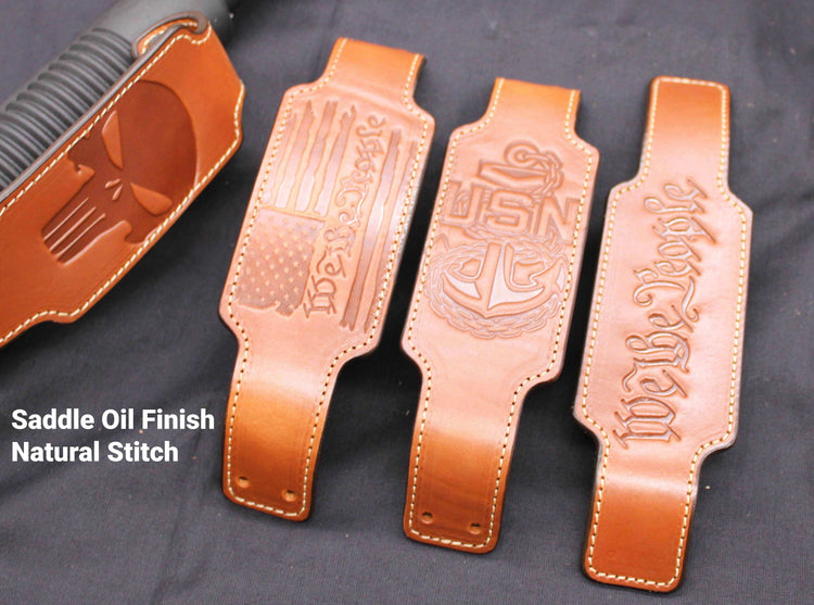 *Made to Order* Corn Cob Leather Forend Strap – Fits Mossberg 500/590, 590 Shockwave .410, 990 Aftershock, Remington TAC-14 & 870 Shotguns