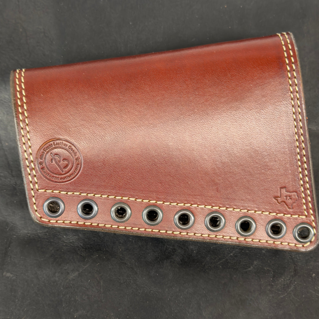 *In Stock* RH Leather Butt Cover in .44 Mag or .45-70 Govt Dark Brown w/Natural Stitch