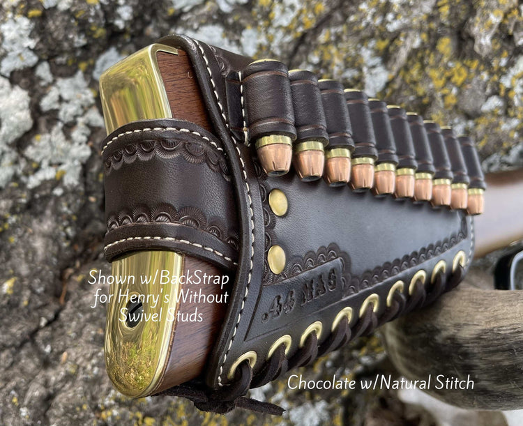 *Made to Order* Leather Butt-Cover w/Ammo Loops for Henry Side Gate, Henry Big Boy Brass Rifles