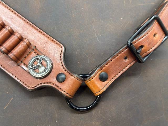 *In Stock* Rifle Sling Henry Axe .410 Saddle Oil Finish w/Brown Stitch & Big Buck Conchos