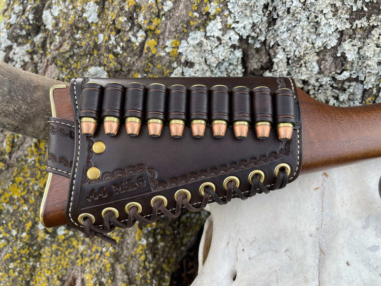 *Made to Order* Leather Butt-Cover w/Ammo Loops for Henry Side Gate, Henry Big Boy Brass Rifles