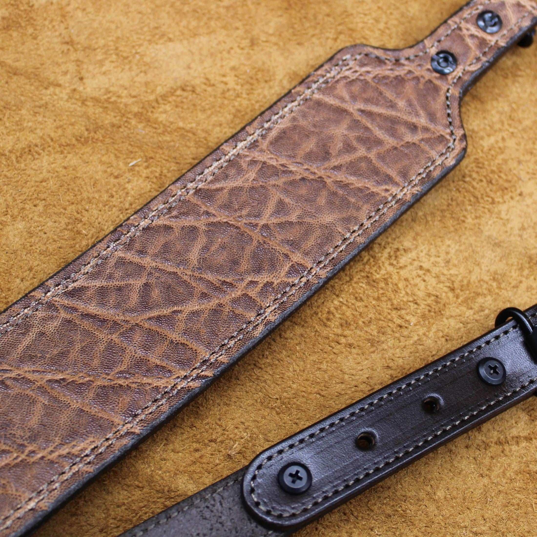 *In Stock* Exotic Rifle Sling Safari Brown Elephant w/ Brown