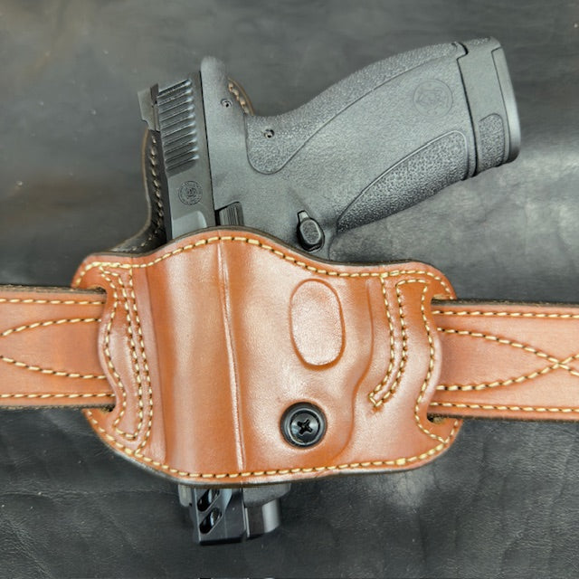 *In Stock* Belt Slide Holster S&W Bodyguard 380 2.0 Saddle Oil Finish w/Natural Stitch