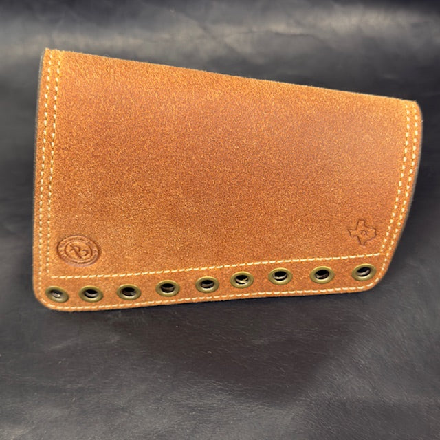 *In Stock* LH Leather Butt-Cover w/Ammo Loops .357 Mag Saddle Oil Finish Rough Out Leather w/Natural (off white) Stitch for Lever Action Guide Guns Marlin, Henry, Chiappa, Rossi