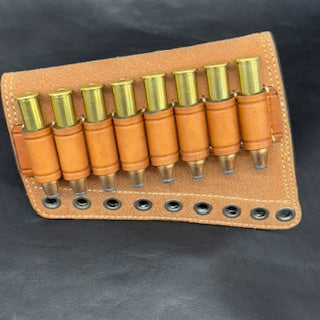 *In Stock* LH Leather Butt-Cover w/Ammo Loops .45-70 Saddle Oil Finish Rough Out Leather w/Natural (off white) Stitch for for Lever-Action Guide Guns Marlin, Henry, Chiappa, Rossi