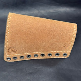 *In Stock* LH Leather Butt-Cover w/Ammo Loops .45-70 Saddle Oil Finish Rough Out Leather w/Natural (off white) Stitch for for Lever-Action Guide Guns Marlin, Henry, Chiappa, Rossi
