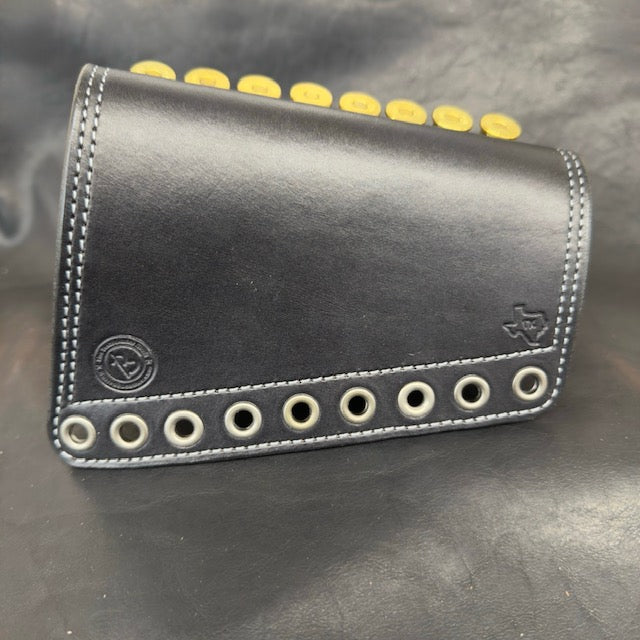 *In Stock* LH Leather Butt-Cover w/Ammo Loops 45-70 Govt in Black Leather w/Silver Stitch Lever-Action Rifles Winchester, Marlin, Henry, Rossi