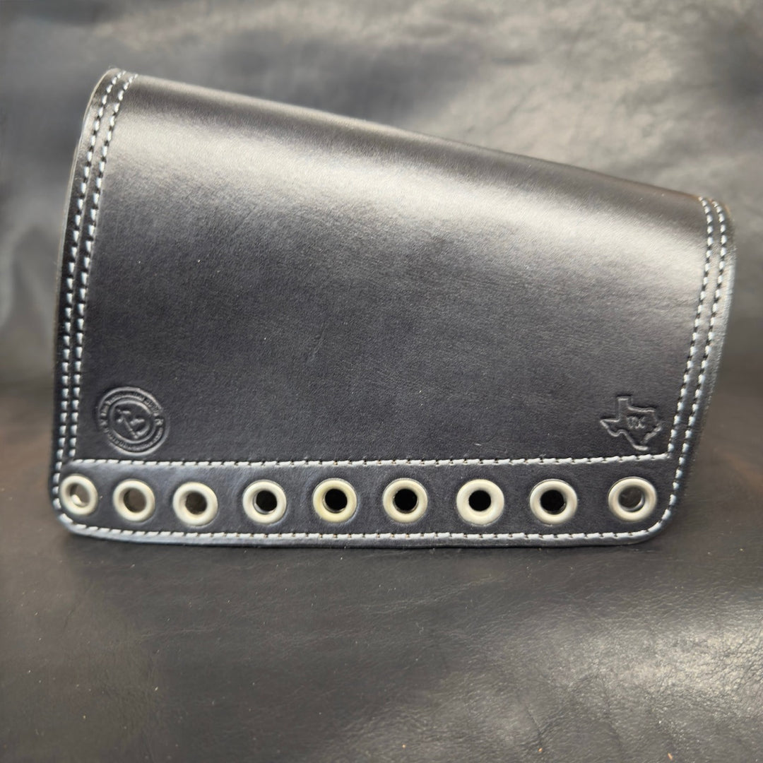 *In Stock* LH Leather Butt-Cover w/Ammo Loops 45-70 Govt in Black Leather w/Silver Stitch Lever-Action Rifles Winchester, Marlin, Henry, Rossi