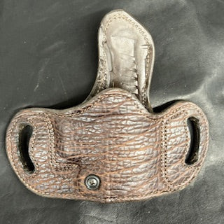 *In Stock* RH Belt Slide Holster Genuine American Bison in Brown Leather & Stitch for Staccato or Springfield DS Prodigy (all barrel lengths)