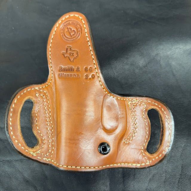 *In Stock* Belt Slide Holster S&W Bodyguard 380 2.0 Saddle Oil Finish w/Natural Stitch