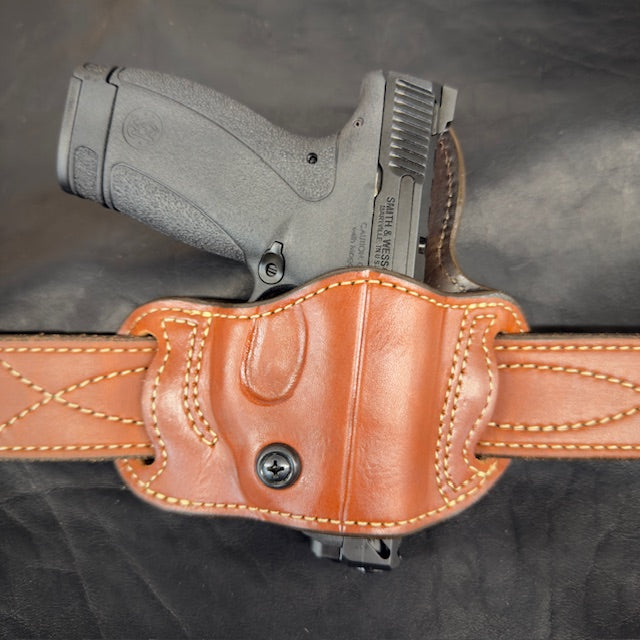 *In Stock* Belt Slide Holster S&W Bodyguard 380 2.0 Saddle Oil Finish w/Natural Stitch