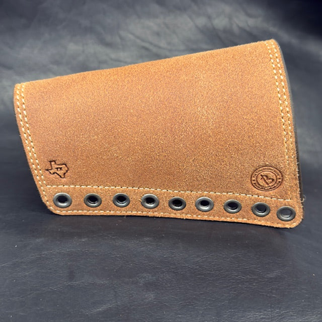 *In Stock* RH Leather Butt-Cover w/Ammo Loops .45-70 Saddle Oil Finish Rough Out Leather w/Natural (off white) Stitch Lever-Action Guide Guns Marlin, Henry, Chiappa, Rossi