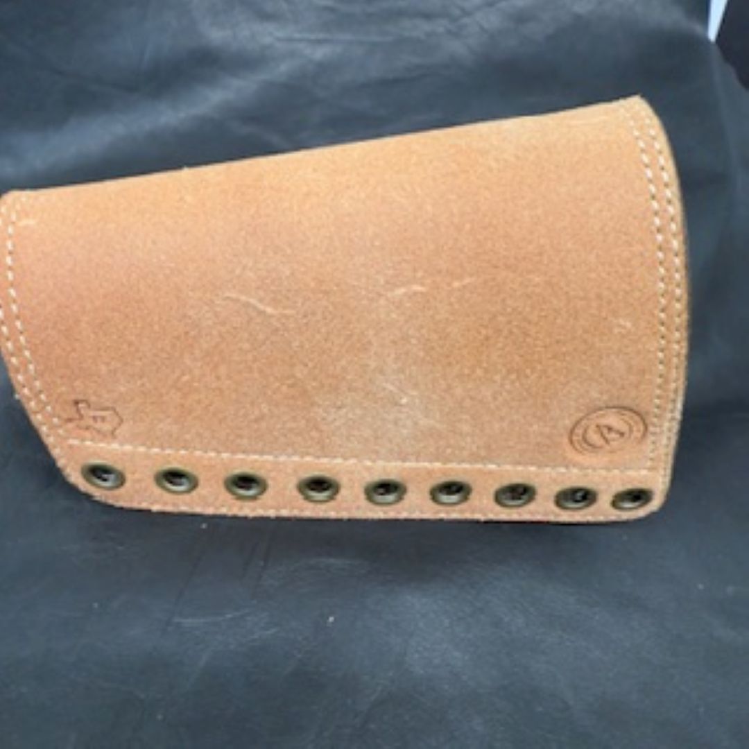 *In Stock* RH Leather Butt-Cover w/Ammo Loops .30-30 Saddle Oil Finish Rough Out Leather w/Natural (off white) Stitch Antique Brass Hardware Lever-Action Guide Guns Marlin, Henry, Chiappa, Rossi