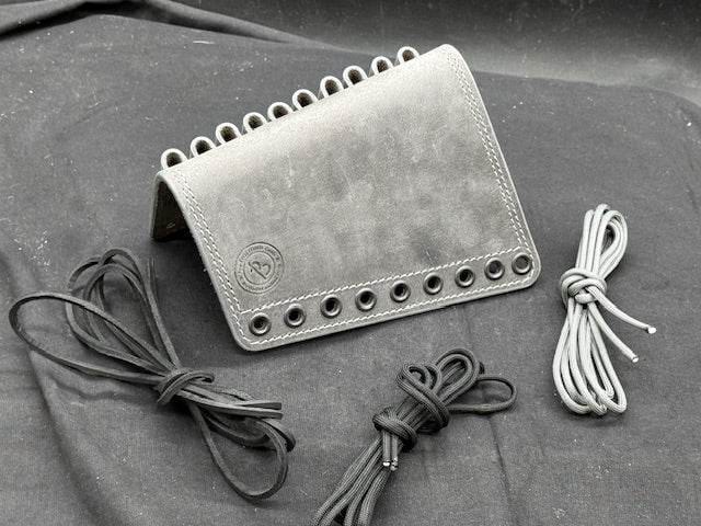 *In Stock* RH Leather Butt-Cover w/Ammo Loops .44 Mag. in Genuine Weathered Gray Water Buffalo forfor Lever Action Guide Guns Marlin, Henry, Chiappa, Rossi