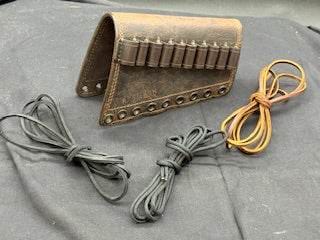 *In Stock* RH Leather Butt-Cover w/Ammo Loops .44 Mag. in Genuine Weathered Bomber Brown Water Buffalo for Lever Action Guide Guns