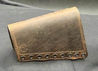 *In Stock* RH Leather Butt-Cover w/Ammo Loops .44 Mag. in Genuine Weathered Bomber Brown Water Buffalo for Lever Action Guide Guns