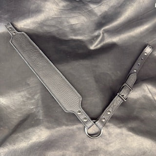 *In Stock* Leather Rifle Sling & RH Butt Cover Bundle – Black Bison Leather, .45-70 Ammo Loops