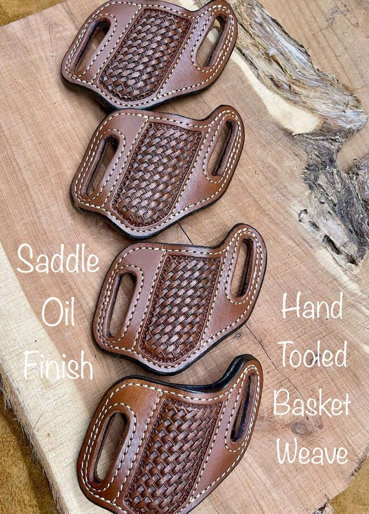 *Made to Order* Slant Knife Sheath for a Case 2 blade Trapper Knife