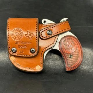*In Stock* RH Sidewinder Bond Arms 2.5” .357 Magnum Desert Tan w/Brown Stitch