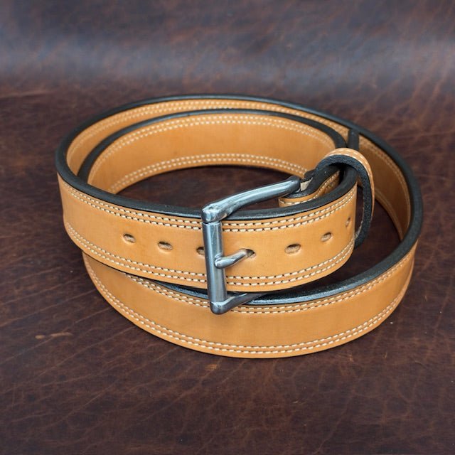 *In Stock* 1.5" Double Stitch Carry Belt - Busted B Leather