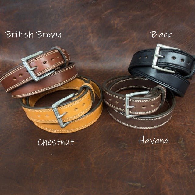 *In Stock* 1.5" Double Stitch Carry Belt - Busted B Leather