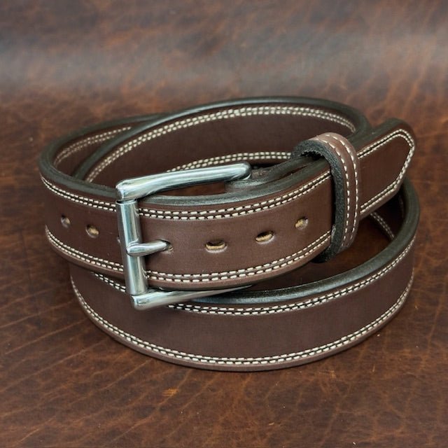 *In Stock* 1.5" Double Stitch Carry Belt - Busted B Leather