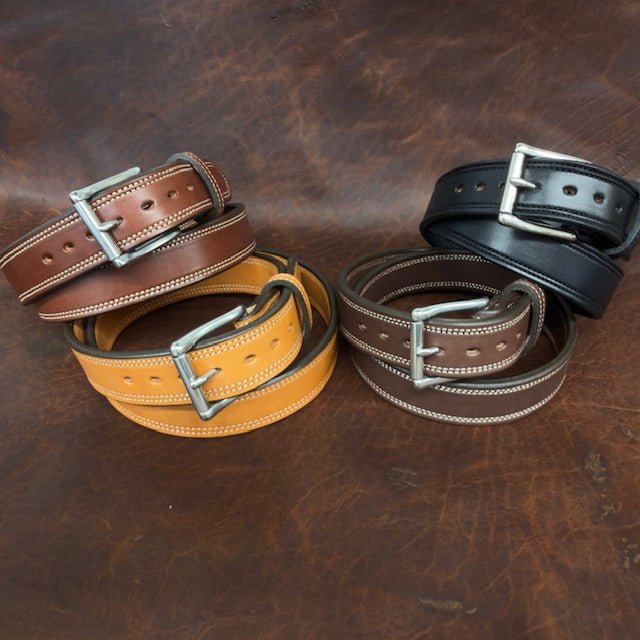*In Stock* 1.5" Double Stitch Carry Belt - Busted B Leather