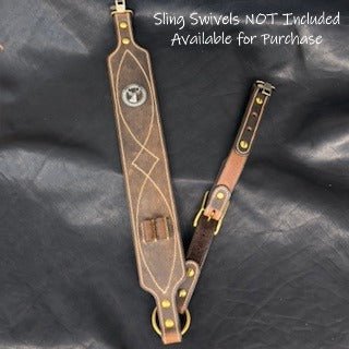 *In Stock* Big Game Rifle Sling in Genuine Weathered Bomber Brown Water Buffalo