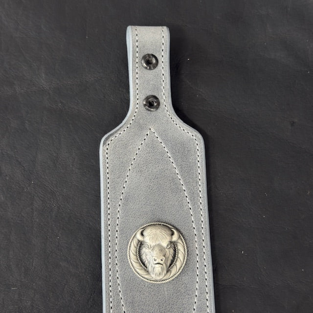 *In Stock* Big Game Rifle Sling in Genuine Weathered Gray Water Buffalo .45-70 Govt